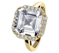 Jacques Lemans - Bague en argent doré avec topaze blanche - SE-R104F58 - RW : 58