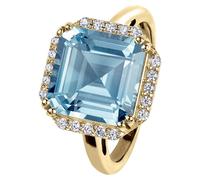 Jacques Lemans - Bague en argent plaqué or avec Topaze bleu ciel - SE-R104G56 - RW : 56