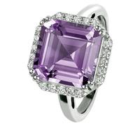 Jacques Lemans - Bague en argent sterling avec améthyste - SE-R104D56 - Largeur de la bague : 56