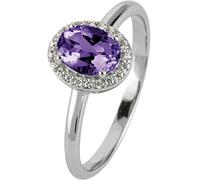 Jacques Lemans - Bague en argent sterling avec améthyste - SE-R116C52 - Largeur de la bague : 52