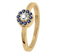 Jacques Lemans - Bague en argent sterling doré avec iolite - SE-R156F54 - Largeur de la bague : 54