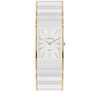 Jacques Lemans Montre Dublin 1-1940E Quartz Acier inoxydable boîtier 28 mm 7,2 mm Blanc/Doré 5 ATM