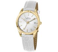 Jacques Lemans La Passion Femme 34mm Bracelet Cuir Blanc Quartz Montre LP-132D