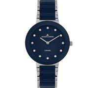 JACQUES LEMANS Monaco 42-7ZB Montre pour femme en céramique avec zircone 34 mm 10 ATM