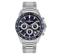 JACQUES LEMANS Montre analogique pour Homme à Quartz avec Bracelet en Acier Inoxydable mid-39590, Argent