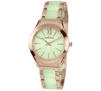 Jacques Lemans Montre Femme Céramique Couleur Rosé Or / Vert Clair 1-1796N