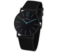 Jacques Lemans York Homme 40mm Bracelet Cuir Noir Quartz Montre 1-2030F