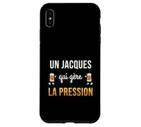 Jacques Qui Gère la Pression Cadeau Jacques Humour Bière Coque pour iPhone XS Max