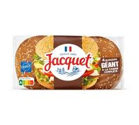 JACQUET - Burger Géant Complet, Texture Moelleuse et Goût Authentique (Pack de 4) - lot de 4 - Vendu par Lot