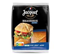 JACQUET - Pain Burger moelleux au goût naturel, parfait pour des hamburgers gourmands (4x330g) - Le Lot De 4
