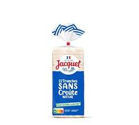 JACQUET - Pain De Mie Nature Petites Tranches Sans Croute 475G - le Lot De 4