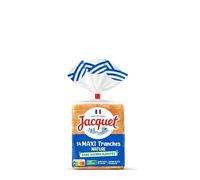JACQUET Pain de Mie Nature Sans Sucre Ajouté 550g, une option saine et savoureuse au quotidien- Lot De 4