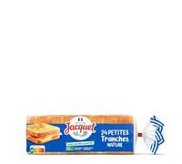 JACQUET - Pain de Mie Nature Sans Sucres Ajoutés, Texture Moelleuse pour Toasts et Sandwichs (24 tranches, 450g) - Le lot de 4