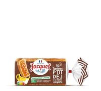 JACQUET Tartine P'Tit Dej Complet 410G, pain de mie complet idéal pour un petit-déjeuner sain et rapide- Lot De 4