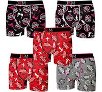 Jacquie And Michel PK2605-S Lot de 5 boxers imprimés Jacquie & Michel, Multicolore