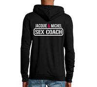 Jacquie & Michel Veste à Capuche J&M Sex Coach - Medium - Noir, 3701353021762