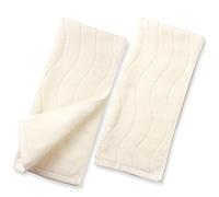 Jacquotha Lot de 2 Serviettes à séchage Rapide - Serviettes 100% Coton pour Salle de Bains, hôtel, Spa - Jacquard à Rayures ondulées - 33 x 73 cm - Beige