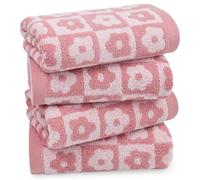 Jacquotha Lot de 4 essuie-Mains en Coton à séchage Rapide pour Femmes, Filles, épouse, Maman, Fille (72,5 x 32,5 cm)