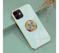 Jacyren Coque pour iPhone 13 Pro Housse de Protection étui avec anneau Case Ultra Mince Silicone Antichoc Coque Anneau Stand Magnétique Support Voiture Coque pour iPhone 13 Pro, cyan clair