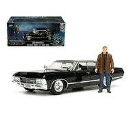 Jada Toys Voiture miniature 1/24 Chevrolet Impala 1967 – Noir avec figurine Dean Winchester 32250