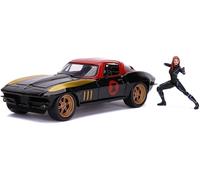 Jada 1:24 Diecast 1966 Chevy Corvette Stingray Avec Figurine Black Widow