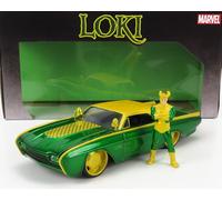JADA 1/24 ÉPOQUE FORD THUNDERBIRD MARVEL LOKI 1963 MODÈLE STATIQUE DIECAST