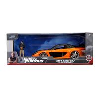 Jada 1/24 Fast & Furious (Tokyo) 1992 Orange Mazda RX-7 W / Han Figurine 33174
