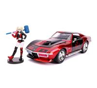Jada 1969 Chevrolet Corvette Stingray avec Harley Quinn Figurine Diecast \DC Comics\" Series 1/24 Diecast Model Car by Jada"""