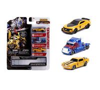 Jada - 31125 - Transformers 3 Mini Modèles Voiture 4cm Bumblebee Chevy e Optimus Prime 5700XE Nano Hollywood Rides Die CAST - Multicolor - 4cm