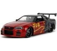 Jada Toys 1/24 - Nissan Skyline Gt-R (R34) Godzilla 35133r/Bk-Jada Toys
