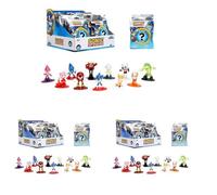 Jada - 4 cms - Blind Pack - 13 Modèles à Collectionner - Sonic, Knuckles, Tails, Metal Sonic, Eggman - sous Licence Officielle - A Partir de 3 Ans (Lot de 3)