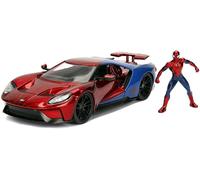 JADA 99725 MINIATURE FORD GT W/SPIDER-MAN RED MARVEL 2017 1/24