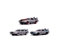Jada Toys 253251002 - Lot de 3 Voitures de Collection Nano - Time Machine 1-3, 4 cm, à partir de 3 Ans