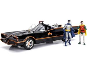 Jada Batterie de Voiture en métal 1:18, modèle 1966 Classic de la série TV, collectionnisme, avec 2 Figurines