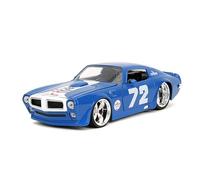 Jada Big Time Muscle Chevron 1:24 1972 Pontiac Firebird Voiture moulée sous pression, jouets pour enfants et adultes (bleu)