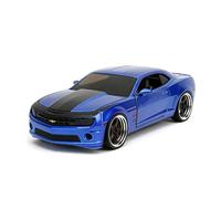 Jada Big Time Muscle Voiture moulée sous pression Chevy Camaro 2010 1:24, jouets pour enfants et adultes (bleu bonbon)