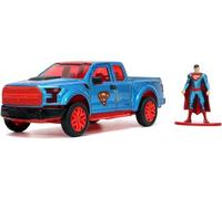 Jada - DC Comics, Superman Ford F-150 Raptor échelle 1:32, 253253013, + 8 Ans, avec Personnage Die-cast Inclus
