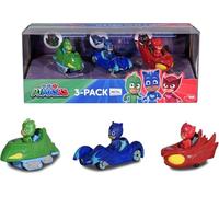 Majorette Coffret PJ Masks Giftpack 3 pièces – 3 véhicules et 3 figurines – Échelle 1/64 – Dès 3 ans