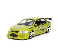 Jada Fast and Furious Modèle de voiture Mitsubishi Lancer Evolution VII de Brian - Échelle 1:24-20cm - Vert