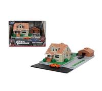 Jada Diorama Maison Dom Toretto 9333668314R00 - Garage 360° avec 2 Nano : Dodge Charger & Supra
