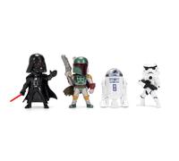 Jada - Set de 4 figurines en métal Star Wars 6 cm - Dark Vador, R2-D2, Stormtrooper, Boba Fett