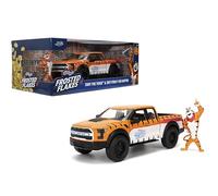 Jada Ford F150 Raptor Truck 2017 avec flocons givrés Kellogg's Figurine de voiture moulée sous pression Tony le Tigre, collection 1:24, portes ouvrantes, pneus en caoutchouc à partir de 8 ans (orange