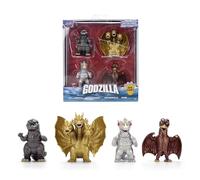 Jada Godzilla Metalfigs Lot de 4 figurines de collection Toho Monsters Échelle 6,3 cm - Godzilla, Mechagodzilla, Ghidorah, Rodan Toys