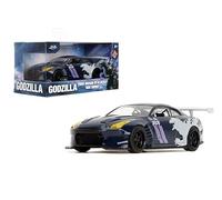 Jada Hollywood Rides 2009 Nissan GT-R (R35) Ben Sopra Godzilla - Portes ouvrantes - Pneus en Caoutchouc - Collectible pour Adultes - Licence Toho
