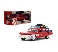 Jada Hollywood Rides Transformers x Ghostbusters Ecto-1 G1 Mashup - Voiture moulée sous pression avec portes qui s'ouvrent, échelle 1:32, à partir de 8 ans (édition 40e anniversaire)