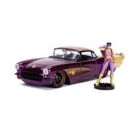 Jada JA30457 1:24 1957 Chevy Corvette avec Figurine Batgirl, Multicolore
