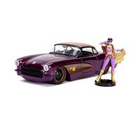 Jada JA30457 1:24 1957 Chevy Corvette avec Figurine Batgirl, Multicolore