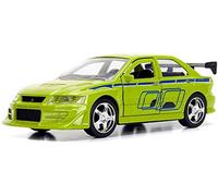 Jada Toys Voiture miniature 1:32 Mitsubishi Lancer Evo VII 2002 Brian Fast & Furious Métal Vert