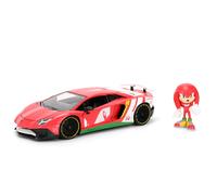 Jada Toys Sonic Voiture Lamborghini Aventador SV (19 cm) avec Figurine Knuckles (7 cm) - Voiture Miniature avec pièces à Ouvrir, Ensemble de Jouets en métal pour Fans et Enfants à partir de 8 Ans