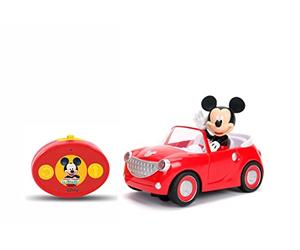Jada Majorette 7/253074000ONL Disney - RC Mickey Roadster - Voiture Télécommandée - Figurine Mickey Incluse - Dès 3 Ans - 253074000ONL, Rouge